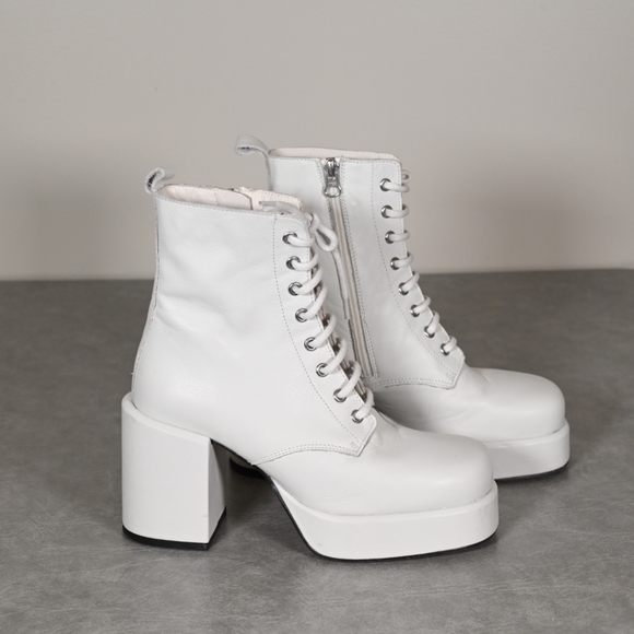 L'INTERVALLE Shoes - L'Intervalle Leather Lace Up Platform Boots